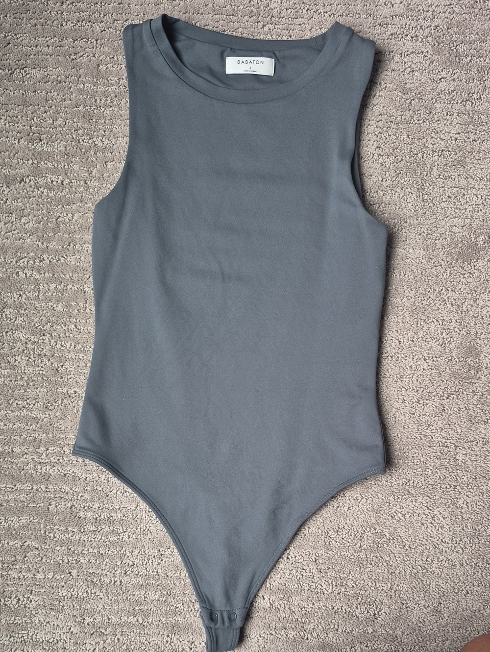 Babaton Slate Blue Sleeveless Women One-Piece Bodysuit